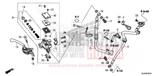 FRONT BRAKE MASTER CYLINDER (CB500XA/CB400XA) CB500XAG de 2016